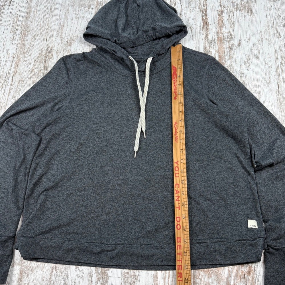 Vuori Halo Essential Hoodie Charcoal‎ Heather Gray DreamKnit Pullover Womens XL - Picture 5 of 7
